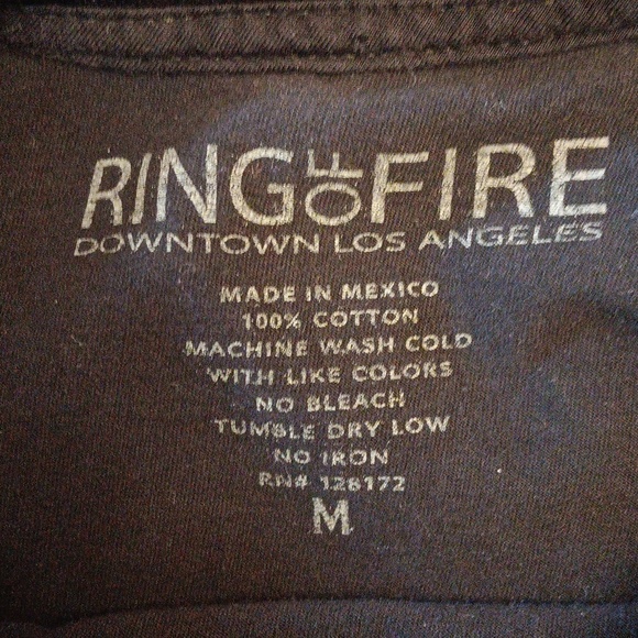 Men's Ring of Fire Shredded Flag Shirt Size Medium - Picture 10 of 11